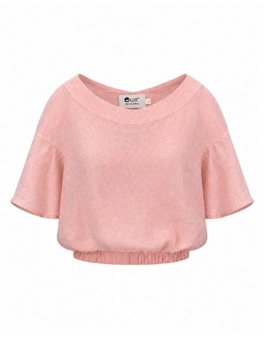 BLUSA IN 100% LINO A PALLONCINO "LAGOS"