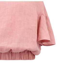 BLUSA IN 100% LINO A PALLONCINO "LAGOS" 2