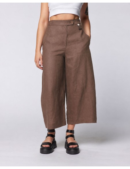 PANTA CULOTTE IN 100% LINO "KAI"