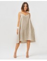 ABITO IN 100% LINO AMPIO CON SPALLINE SOTTILI "AUBREY"