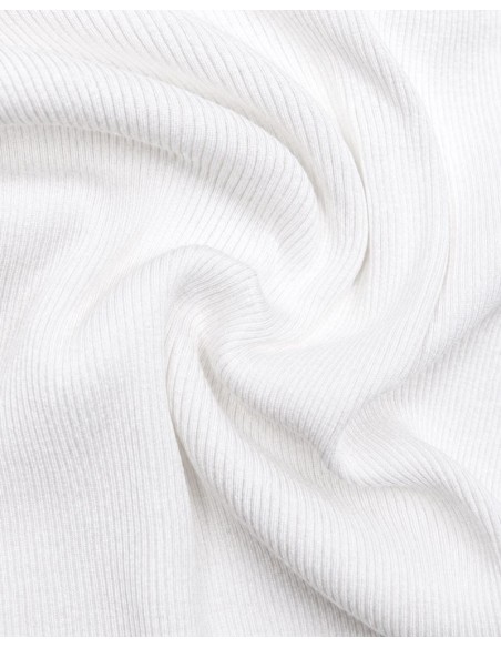 MAGLIA A MANICHE LUNGHE IN SETA-COTONE CON PIZZO
