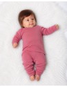 CASHMIRETTA BABY MANICA LUNGA IN SETA E CASHMERE .