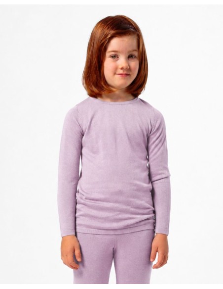 CASHMIRETTA KIDS MANICA LUNGA IN SETA E CASHMERE