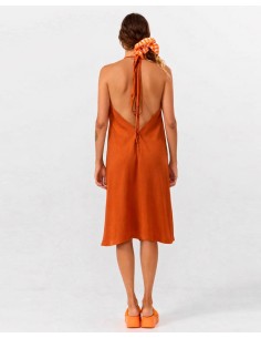 ABITO CORTO IN ECOVISCOSA E LINO MULTIPOSIZIONE "DAPHNE" 2