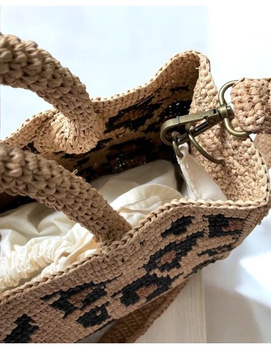 BORSA IN RAFIA NATURALE CON TRACOLLA "ROHY"