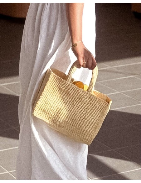 BORSA IN RAFIA NATURALE CON TRACOLLA "ROHY"