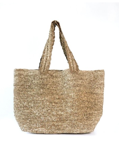 BORSA SHOPPER MELANGE IN 100% RAFIA NATURALE "TSIKY"