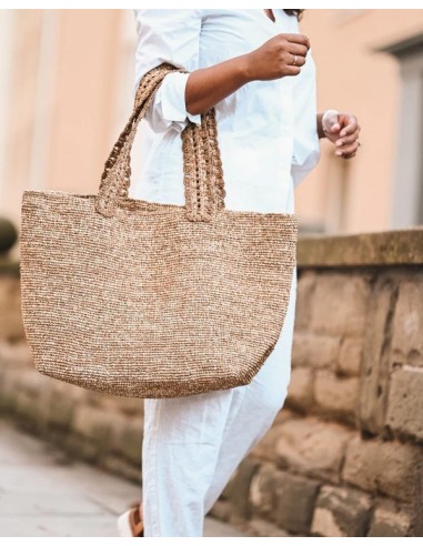 BORSA SHOPPER MELANGE IN 100% RAFIA NATURALE "TSIKY"
