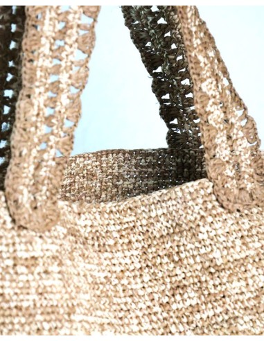BORSA SHOPPER MELANGE IN 100% RAFIA NATURALE "TSIKY"