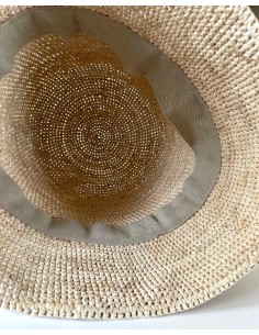 CAPPELLO A SECCHIELLO IN 100% RAFIA NATURALE "VONY" 2