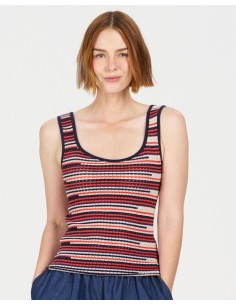 TOP A COSTINE IN 100% COTONE BIOLOGICO "ROSARIA"
