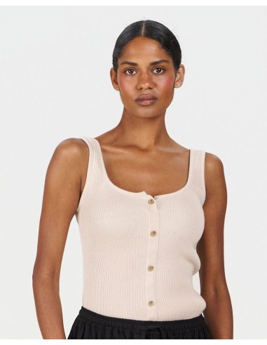 TOP A COSTINE IN 100% COTONE BIOLOGICO "COVE"