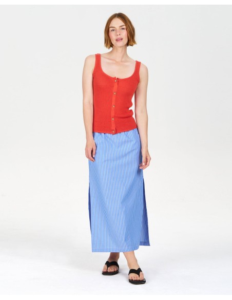 TOP A COSTINE IN 100% COTONE BIOLOGICO "COVE"