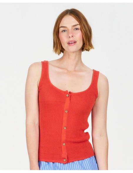 TOP A COSTINE IN 100% COTONE BIOLOGICO "COVE"
