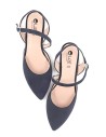 SLINGBACK IN CAMOSCIO CON FONDO CUOIO "DELIGHT"
