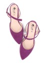 SLINGBACK IN CAMOSCIO CON FONDO CUOIO "DELIGHT"