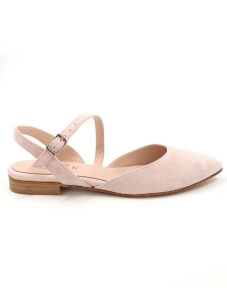 SLINGBACK IN CAMOSCIO CON FONDO CUOIO "DELIGHT"