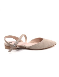 SLINGBACK IN CAMOSCIO CON FONDO CUOIO "DELIGHT" 2
