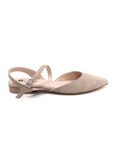 SLINGBACK IN CAMOSCIO CON FONDO CUOIO "DELIGHT"