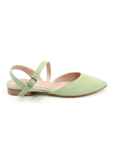 SLINGBACK IN CAMOSCIO CON FONDO CUOIO "DELIGHT"