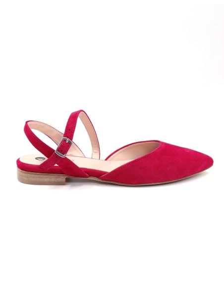 SLINGBACK IN CAMOSCIO CON FONDO CUOIO "DELIGHT"