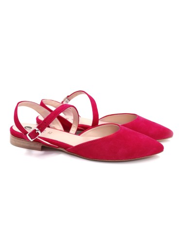 SLINGBACK IN CAMOSCIO CON FONDO CUOIO "DELIGHT"