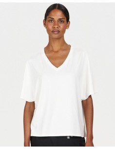 T-SHIRT CON SCOLLO A "V" IN MODAL "DHALIA"