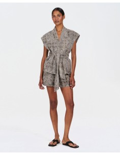 SHORTS DONNA IN COTONE BIOLOGICO E LINO  "LIBBY" 2