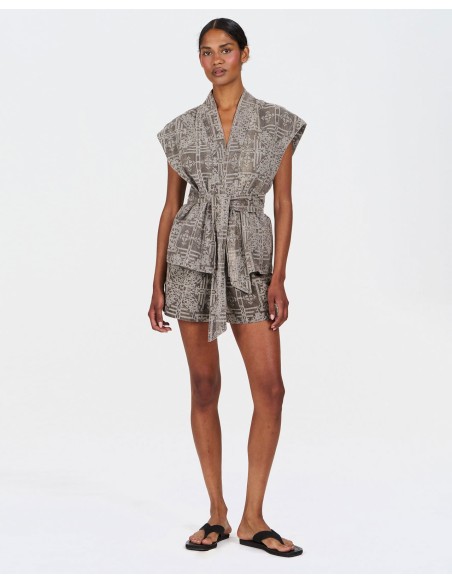 GILET IN COTONE E LINO BIOLOGICO "GEORGE"