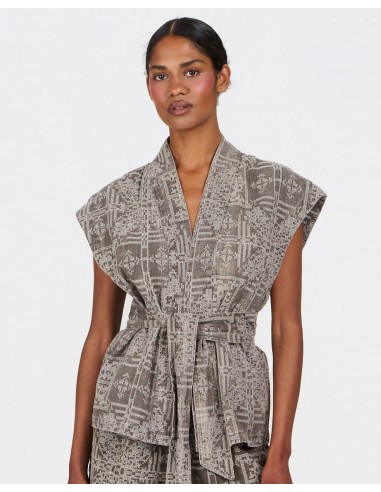 GILET IN COTONE E LINO BIOLOGICO "GEORGE"