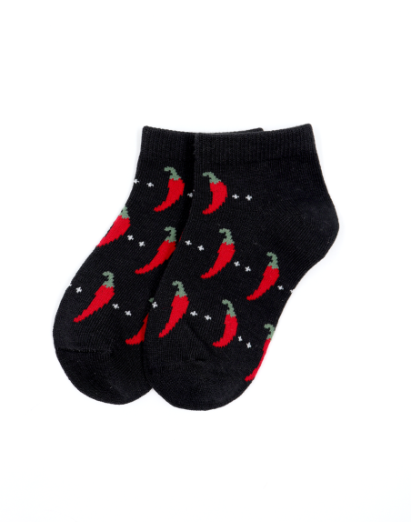 CALZINI CORTI BAMBINI IN BAMBU "PEPERONCINO"