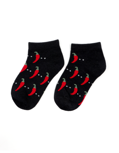 CALZINI CORTI BAMBINI IN BAMBU "PEPERONCINO"