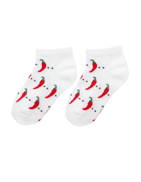 CALZINI CORTI BAMBINI IN BAMBU "PEPERONCINO"