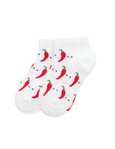 CALZINI CORTI BAMBINI IN BAMBU "PEPERONCINO"