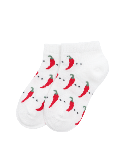 CALZINI CORTI BAMBINI IN BAMBU "PEPERONCINO"