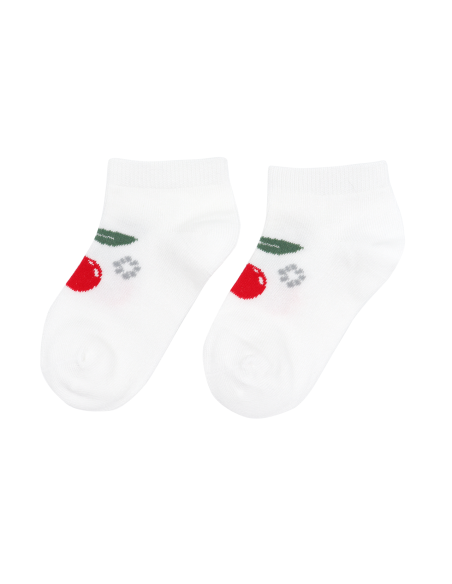 CALZINI CORTI BAMBINI IN BAMBU "CILIEGIA"