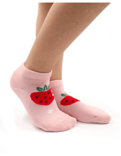 CALZINI CORTI BAMBINI IN BAMBU "FRAGOLA"