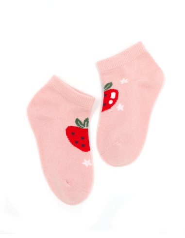 CALZINI CORTI BAMBINI IN BAMBU "FRAGOLA"