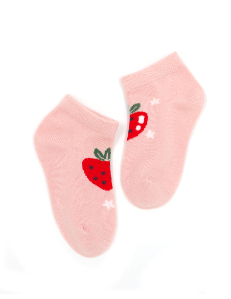 CALZINI CORTI BAMBINI IN BAMBU "FRAGOLA"