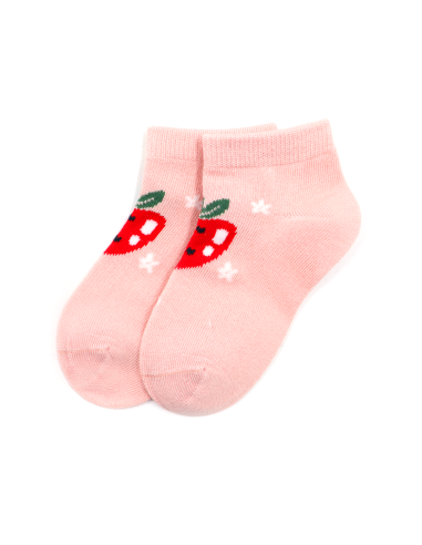 CALZINI CORTI BAMBINI IN BAMBU "FRAGOLA"