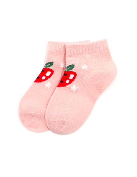 CALZINI CORTI BAMBINI IN BAMBU "FRAGOLA"