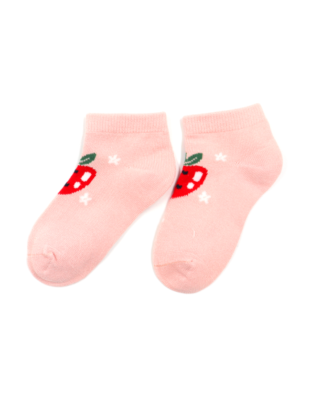 CALZINI CORTI BAMBINI IN BAMBU "FRAGOLA"