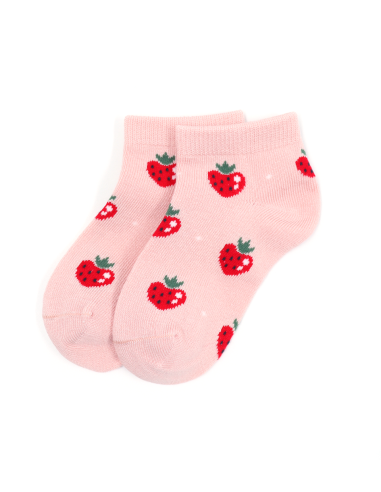 CALZINI CORTI BAMBINI IN BAMBU "FRAGOLINE"