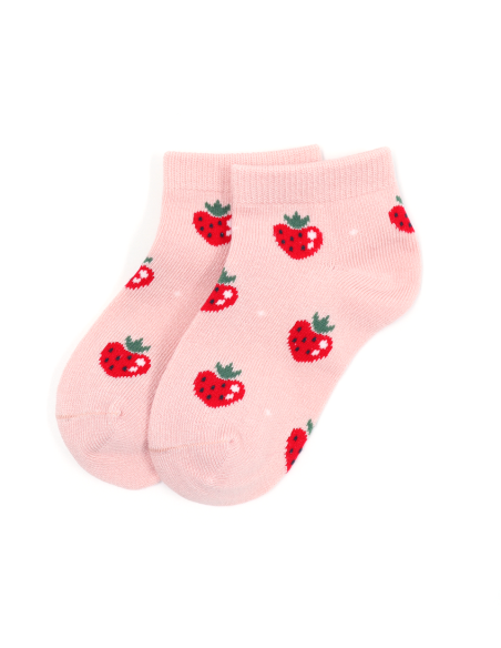 CALZINI CORTI BAMBINI IN BAMBU "FRAGOLINE"