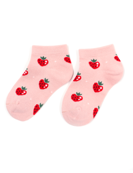 CALZINI CORTI BAMBINI IN BAMBU "FRAGOLINE"