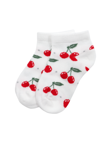 CALZINI CORTI BAMBINI IN BAMBU "CILIEGINE"