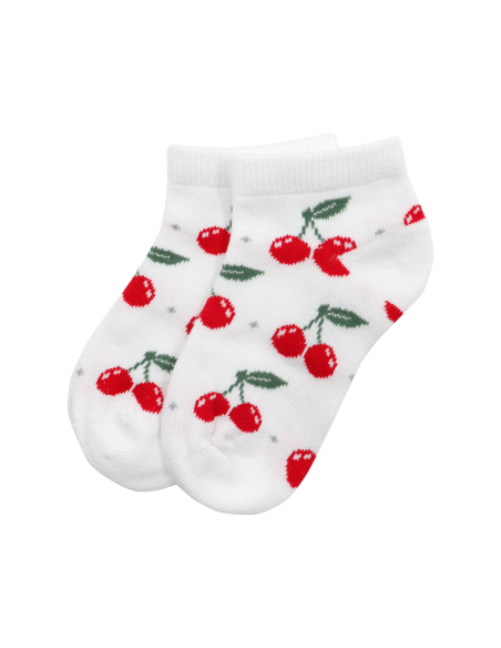 CALZINI CORTI BAMBINI IN BAMBU "CILIEGINE"