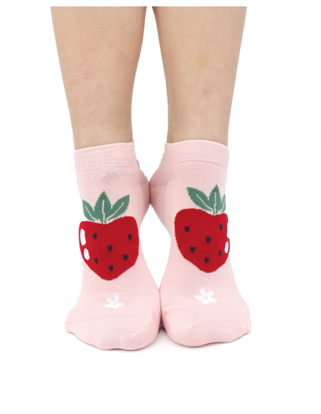 CALZINI CORTI IN BAMBU "FRAGOLA"
