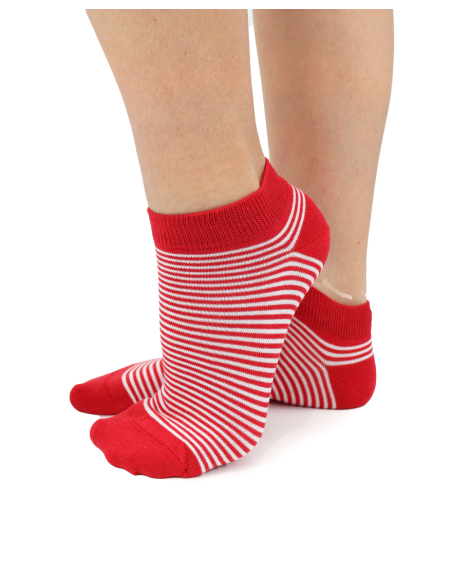 CALZINI CORTI IN BAMBU "BASIC STRIPE"