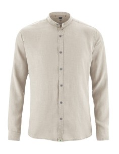 CAMICIA 100% CANAPA CON COLLO COREANA